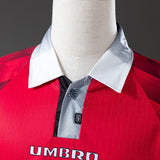 Man United Jersey 1996-98 Home Retro Football Kit Long Sleeves