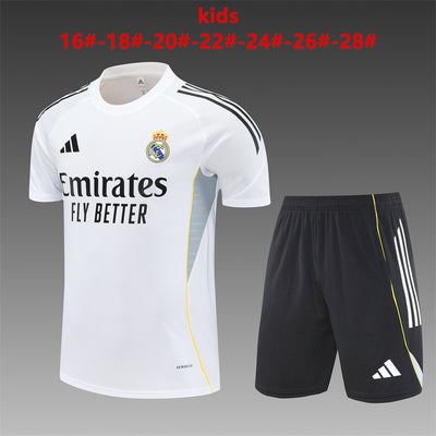 Kids Real Madrid Training Tracksuits 25/26 Football Kit Soccer Jersey