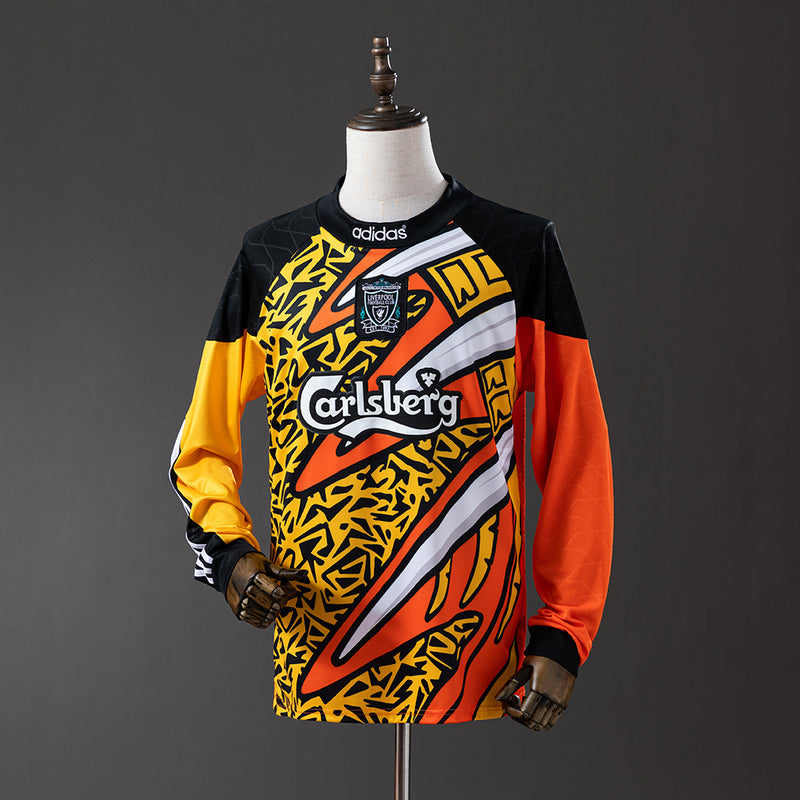 Liverpool Jersey 1995-96 Goalkeeper Retro Football Kit Long Sleeves