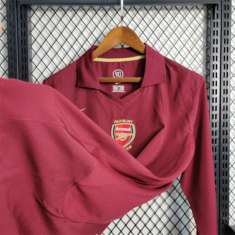 Retro Arsenal Jersey 2005/06 Home Long Sleeves Football Kits Soccer Shirt