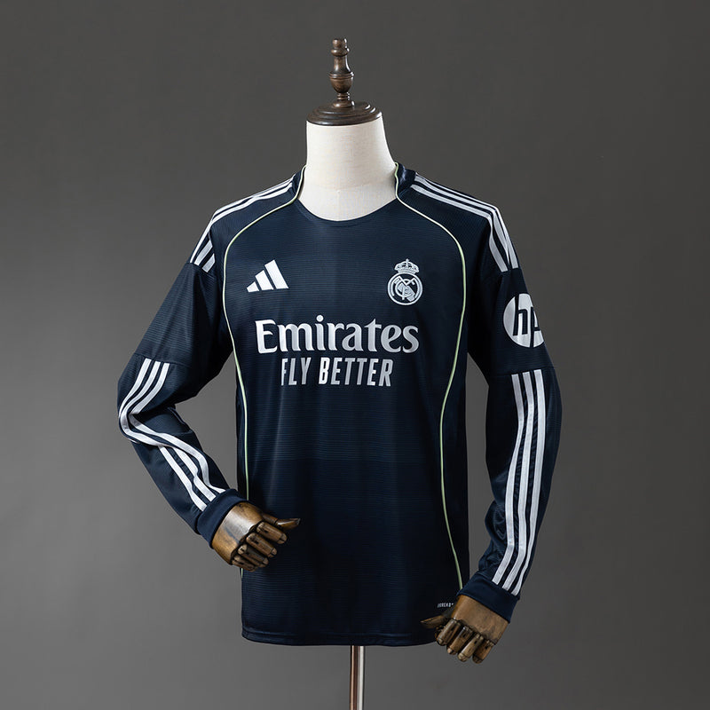 Real Madrid Jersey 25/26 Away Football Kit Long Sleeves