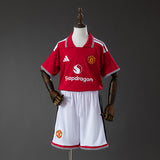 Kids Manchester United Home Jersey 2026-2027 Football Kit Soccer Shirt PalmSportss