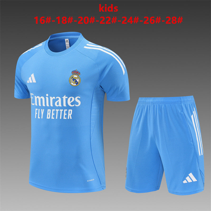 Kids Real Madrid Training Tracksuits 25/26 Football Kit Soccer Jersey