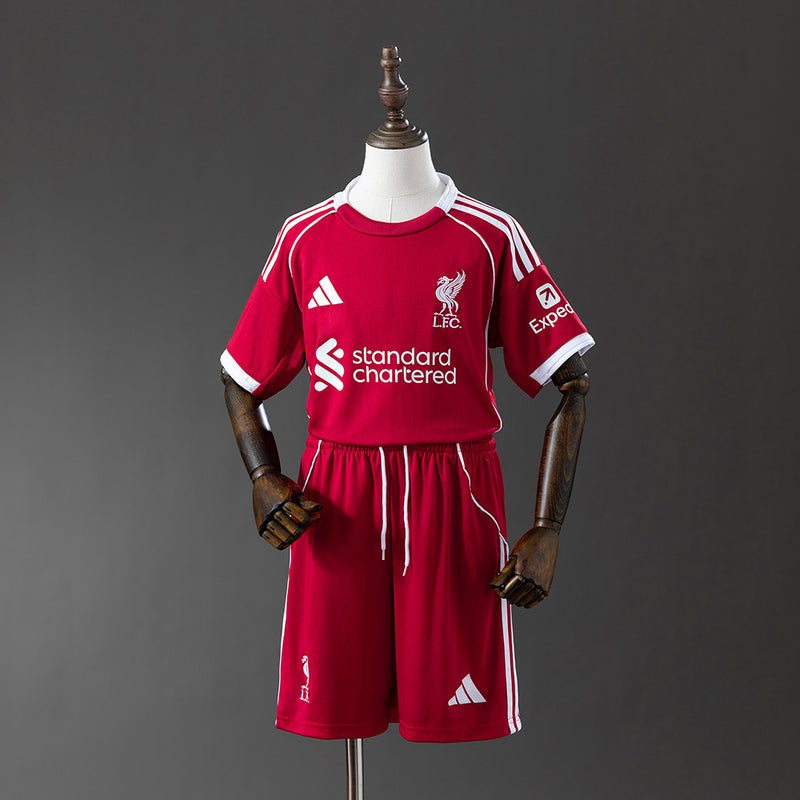 Kids Liverpool Jersey 25/26 Home Football Kit