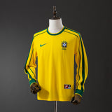 Brazil Jersey 1998 Home Retro Football Kit Long Sleeves