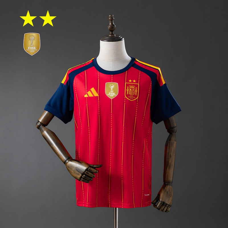 2-Star Spain Home Jersey 2026 World Cup Champion Football Kit Soccer Shirt