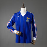 Retro France Home Jersey 1980-1982 Long Sleeves Football Kit Soccer Shirt