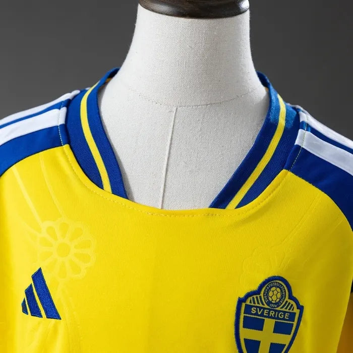 Kids Sweden Home Jersey 2026 World Cup Football Kit Soccer Shirt PalmSportss