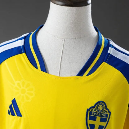 Kids Sweden Home Jersey 2026 World Cup Football Kit Soccer Shirt PalmSportss