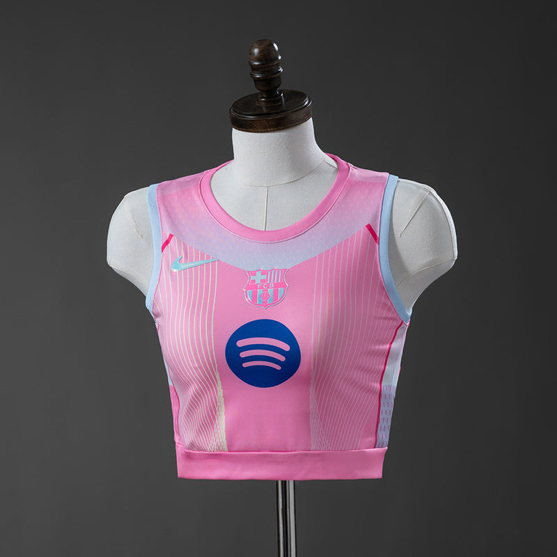 Women Barcelona Pink Vest 25/26 Football Kit Soccer Shirt
