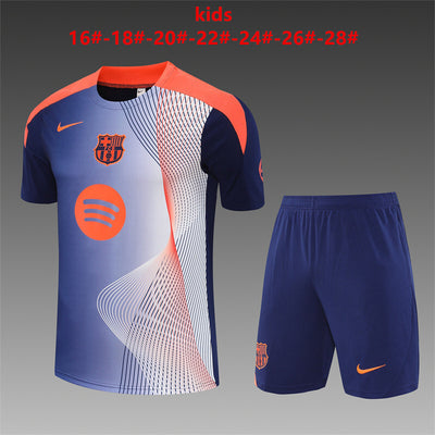 Kids Barcelona Training Tracksuits 25/26 Football Kit Soccer Jersey