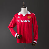 Man United Jersey 1992-94 Home Retro Football Kit Long Sleeves