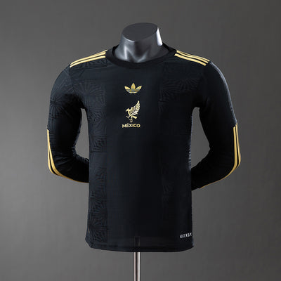 Mexico Jersey 25/26 Black Kit Player Version Long Sleeves