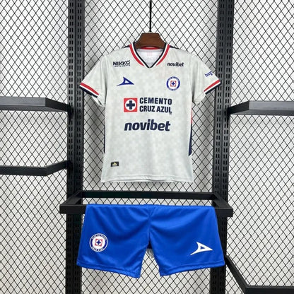 Kids Cruz Azul Jersey 25/26 Away Football Kit Soccer Jersey