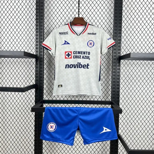Kids Cruz Azul Jersey 25/26 Away Football Kit Soccer Jersey