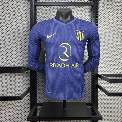 Player Version Atletico Madrid Jersey 25/26 Away Long Sleeves Football Kit Soccer Jersey