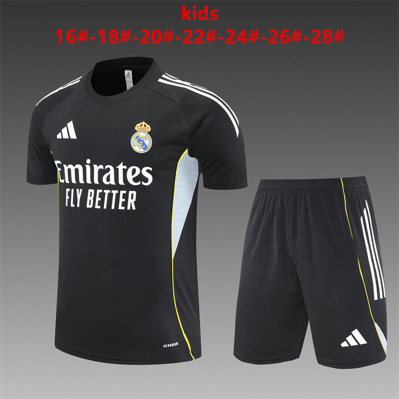 Kids Real Madrid Training Tracksuits 25/26 Football Kit Soccer Jersey