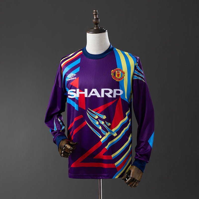 Manchester United Jersey 1992-94 Goalkeeper Retro Football Kit Long Sleeves