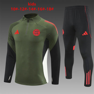 Kids Bayern Munich Training Tracksuits 25/26 Football Kit Soccer Jersey