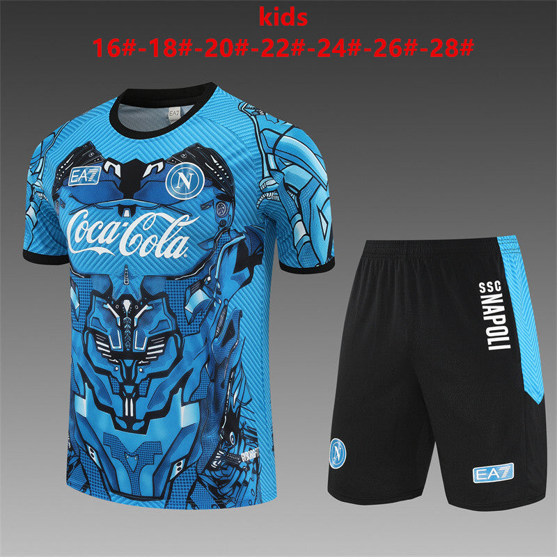 Kids SSC Napoli Training Tracksuits 25/26 Football Kit Soccer Jersey