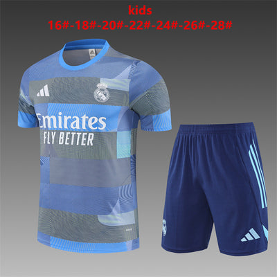 Kids Real Madrid Training Tracksuits 25/26 Football Kit Soccer Jersey