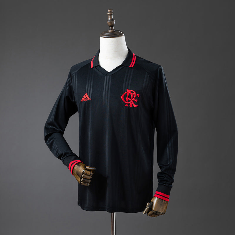 Flamengo Jersey 2019-20 Black Retro Kit Long Sleeves