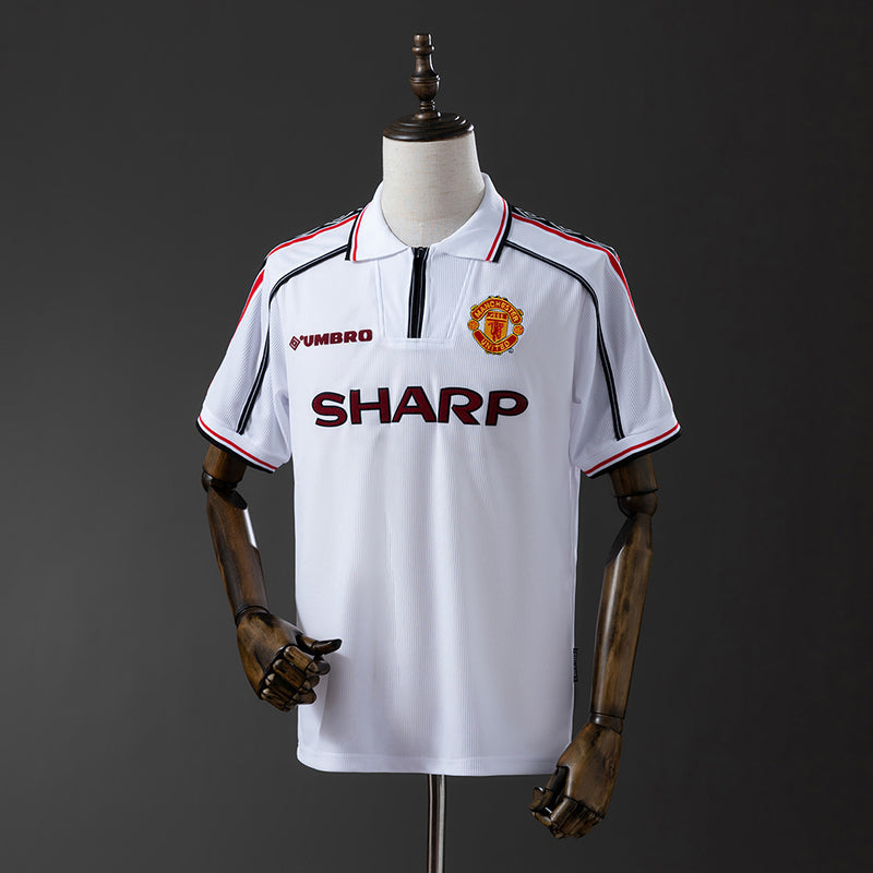 Manchester United Jersey1998-99 Home White Retro Football Kit