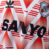 River Plate Away Jersey 1992-93 Retro Long Sleeves Football Kit Soccer Shirt
