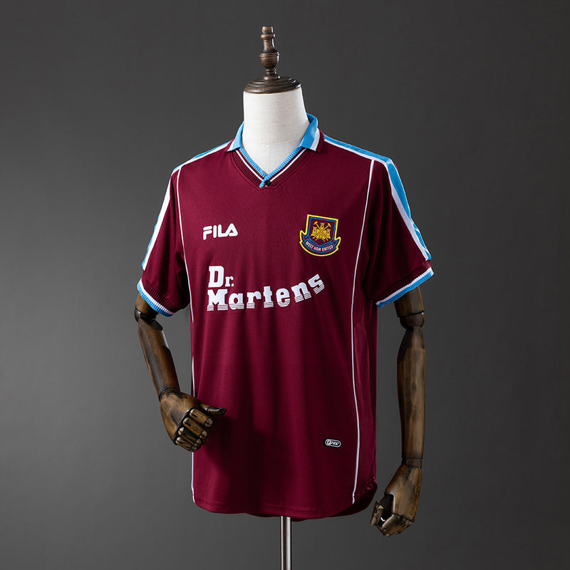 West Ham United Jersey 1999-01 Home Retro Football Kit