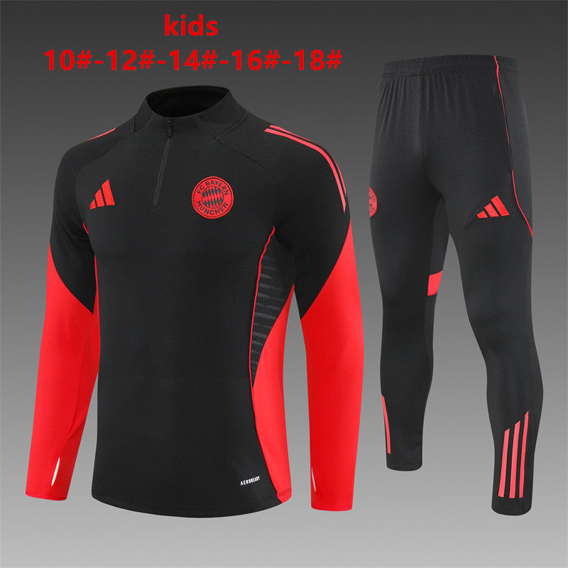 Kids Bayern Munich Training Tracksuits 25/26 Football Kit Soccer Jersey