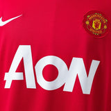 Man United Jersey 2010-11 Home Retro Kit Long Sleeves