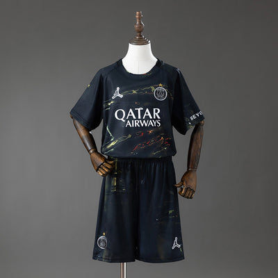Kids PSG Night Jersey 2025/26 Football Kit Soccer Shirt