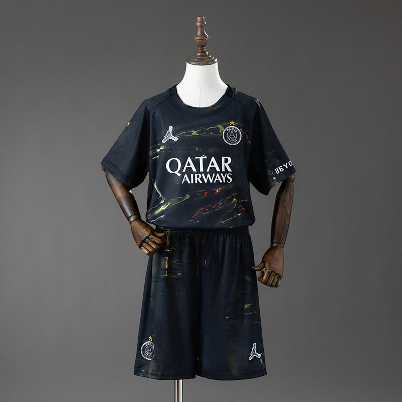 Kids PSG Night Jersey 2025/26 Football Kit Soccer Shirt