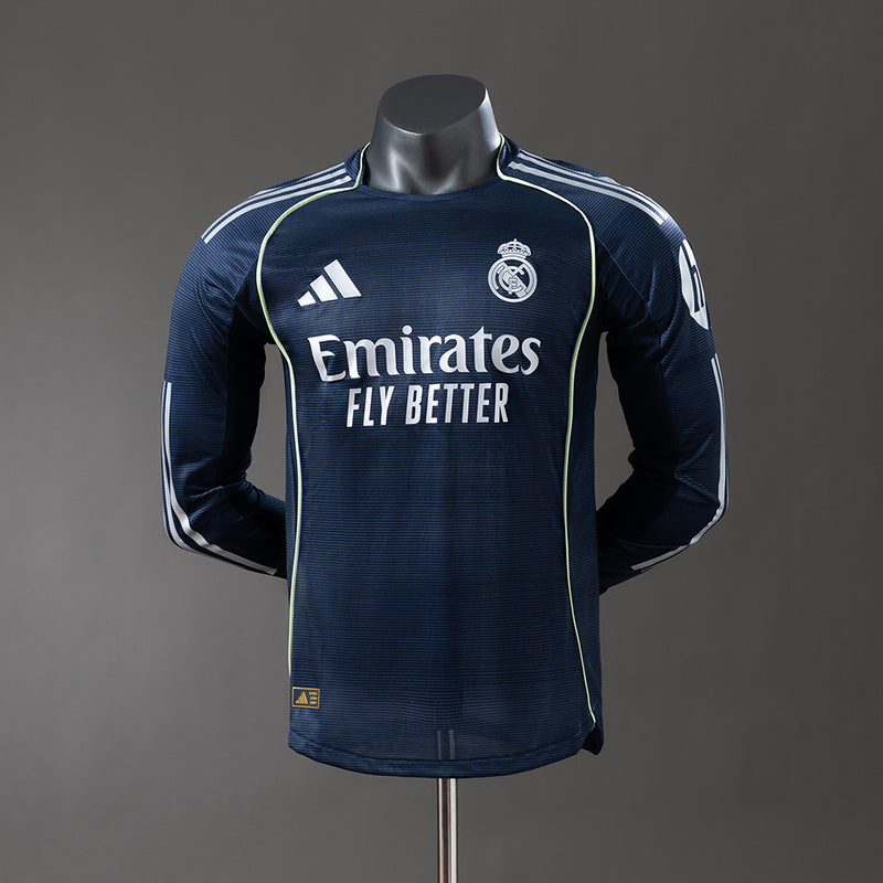 Real Madrid Jersey 25/26 Away Football Kit Long Sleeves Player Version