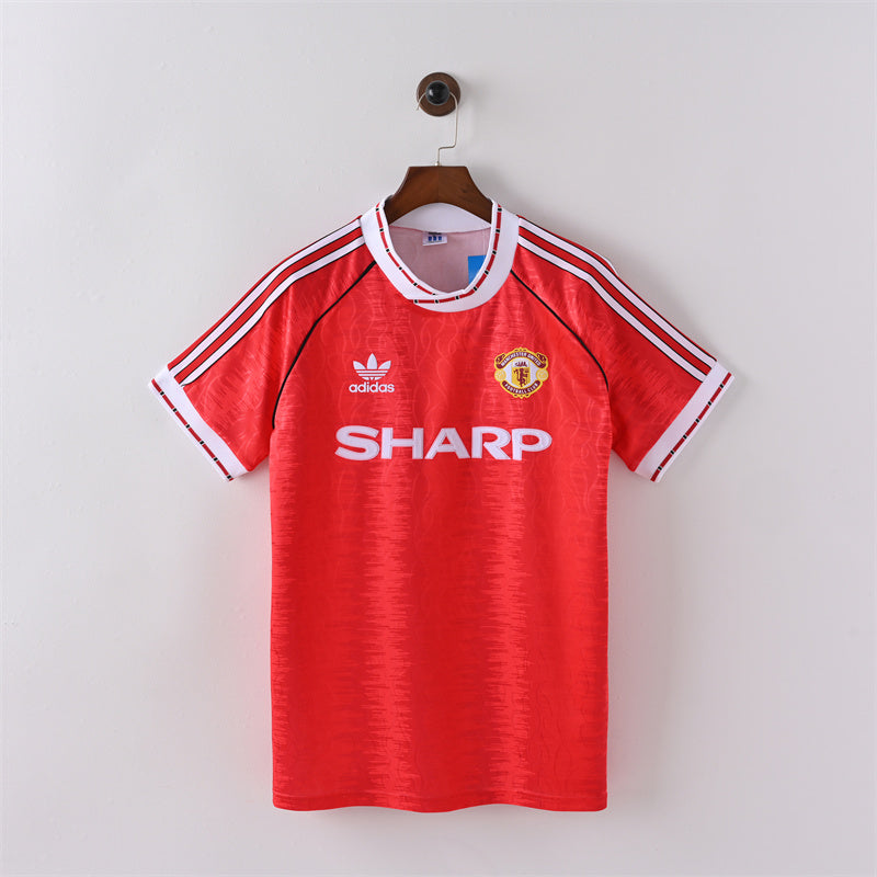Retro Manchester United Jersey 1991-92 Home Football Kit Soccer Jersey
