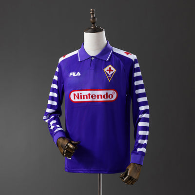 Fiorentina Jersey 1998 Retro Home Football Kit Long Sleeves