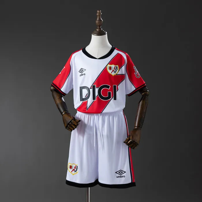 Kids Rayo Vallecano Jersey 2025/26 Home Football Kit