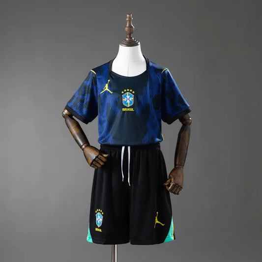 Kids Brazil Away Jersey 2026 World Cup Football Kit Soccer Shirt PalmSportss