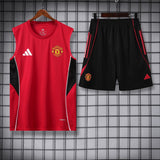 Man United Vest Set Training Tracksuits 25/26 Football Kit Soccer Jersey