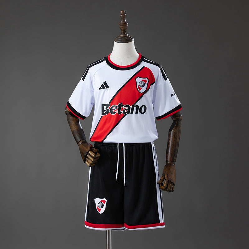 Kids River Plate Jersey 2026-2027 Home Football Kit Soccer Shirt