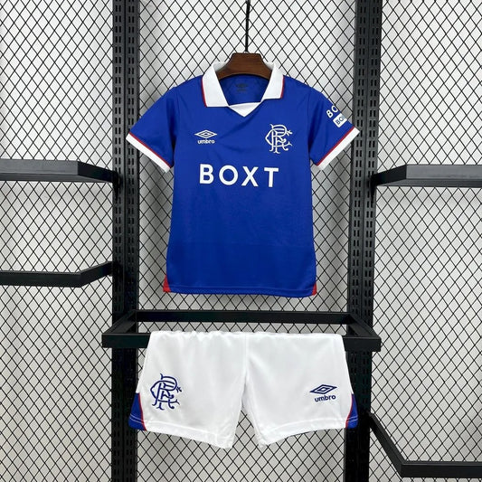 Kids Rangers Jersey 25/26 Home Football Kit Soccer Jersey