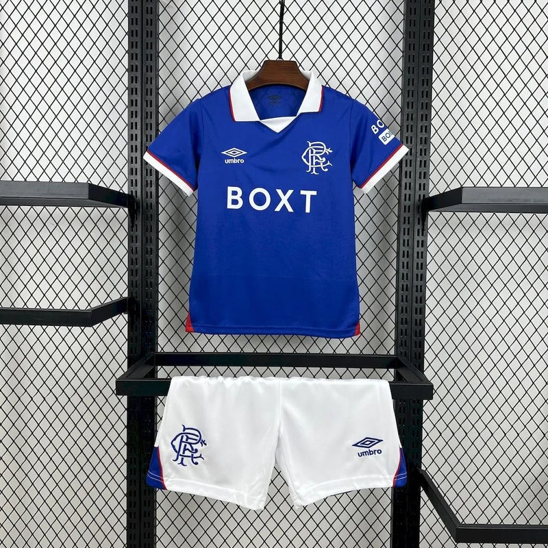 Kids Rangers Jersey 25/26 Home Football Kit Soccer Jersey