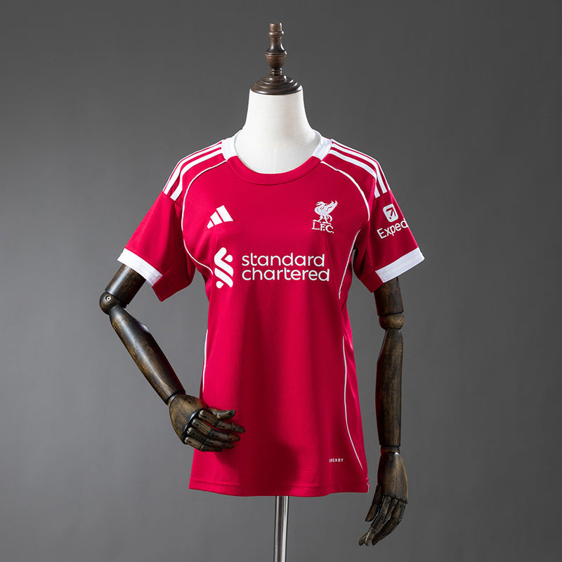 Women Liverpool Jersey 25/26 Home Football Kit Soccer Jersey