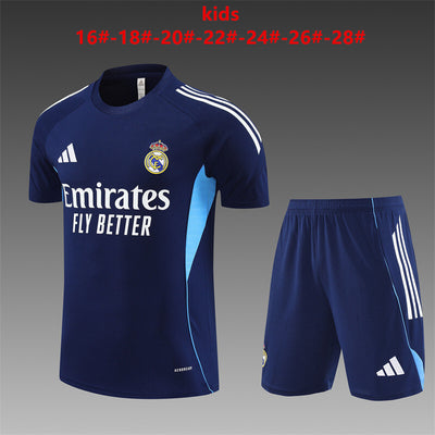 Kids Real Madrid Training Tracksuits 25/26 Football Kit Soccer Jersey