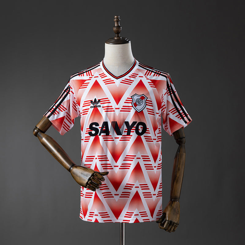 River Plate Away Jersey 1992-93 Retro Football Kit Soccer Shirt