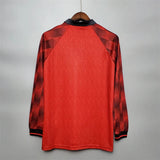 Manchester United Jersey Home Kit 1996 Retro Long Sleeves Football Team Soccer Shirt - PalmSportss