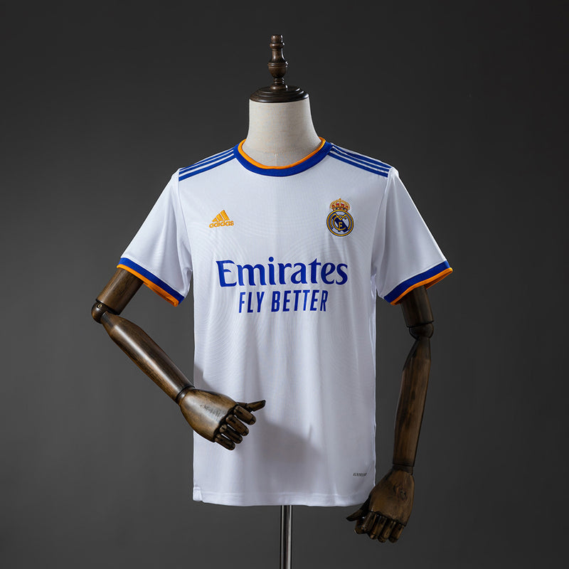 Real Madrid Home Jersey 2021-22 Retro Football Kit Soccer Shirt