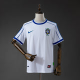 Brazil Away Jersey 1998 White Retro Football Kit Soccer Shirt PalmSportss
