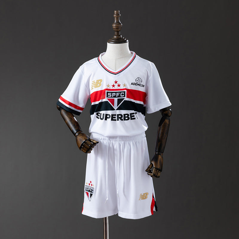 Kids Sao paulo Jersey 25/26 Home Football Kit