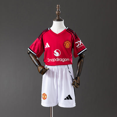 Kids Manchester United Jersey 25/26 Home Football Kit